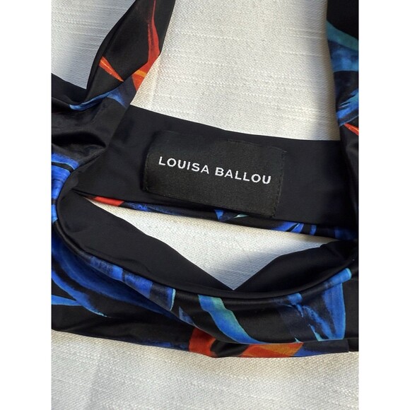 LOUISA BALLOU Scoop Bikini Top In Blue Multi Sz Small New - Picture 5 of 6